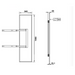 Extending Pivot Mirror - 1000mm height, Swivels by 180°.